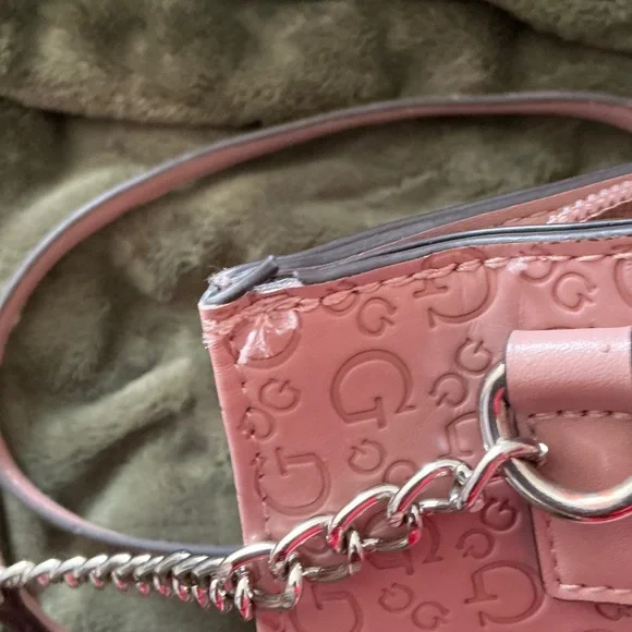 Guess Embossed Pink Shoulder Bag - Picture 7 of 7